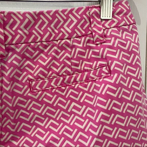 Merona Pink and White Geometric Flat Front Shorts - Picture 7 of 7